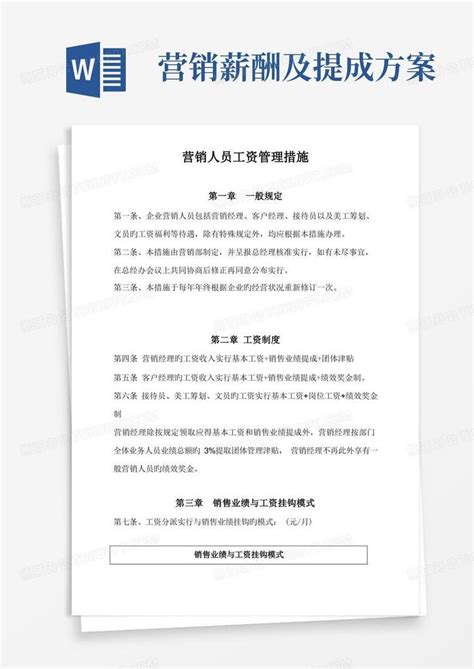 公司薪酬分配方案Word模板下载_熊猫办公