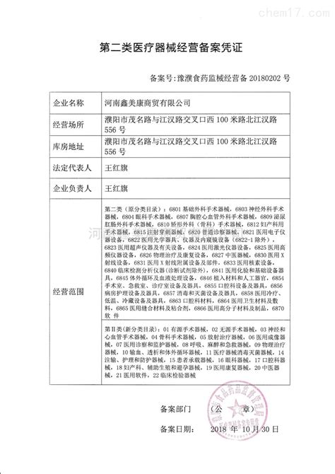 第二类医疗器械经营备案凭证-荣誉证书-上海康业浩能医疗科技有限公司