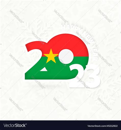 New year 2023 for burkina faso on snowflake Vector Image