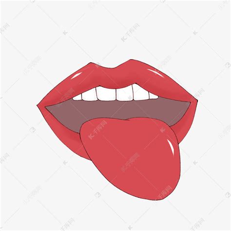 伸舌头的大嘴巴素材图片免费下载-千库网