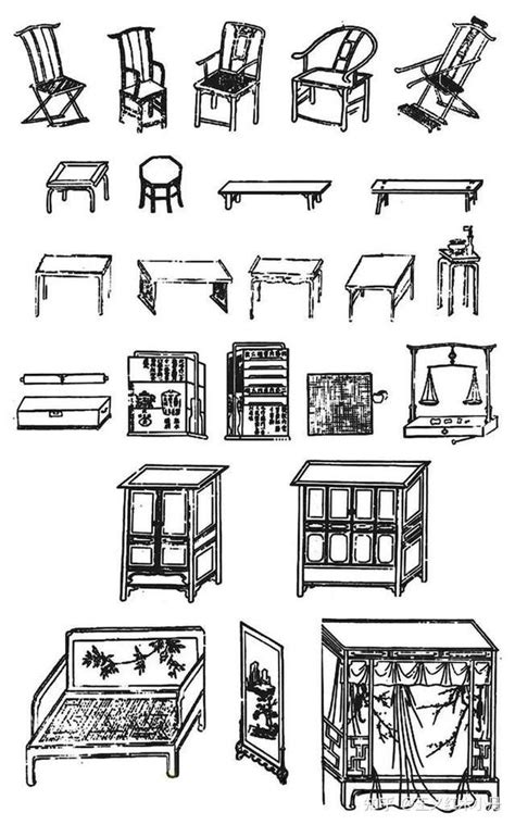 中国传统家具术语图解，中式装修，中式装潢，中式设计，中式装饰，中式茶楼，中式家居
