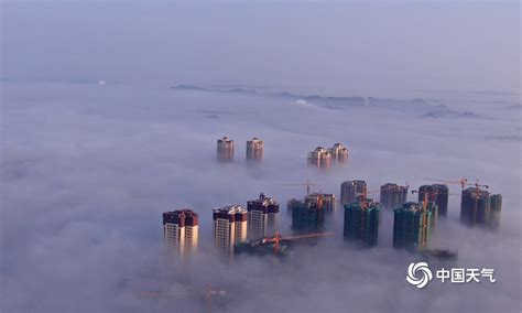 大雾笼罩四川资阳 城市如在云端-天气图集-中国天气网