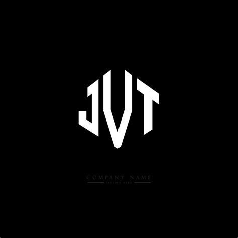 diseño de logotipo de letra jvt con forma de polígono. jvt polígono y ...
