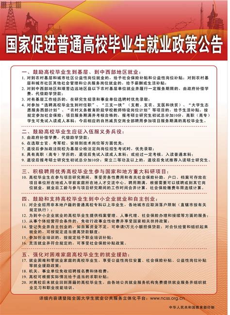 国家促进普通高校毕业生就业政策公告 - 中华人民共和国教育部政府门户网站
