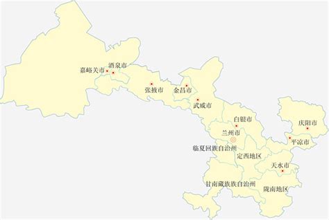 甘肃省地图全图图片