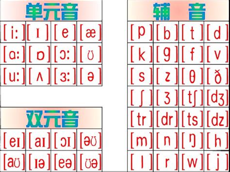 48个音标图片