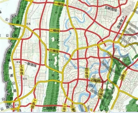 重庆快速路网规划图,一纵线,横线(第3页)_大山谷图库