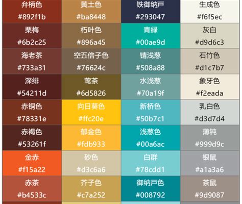 中文颜色名称颜色对照表大全_绿色文库网