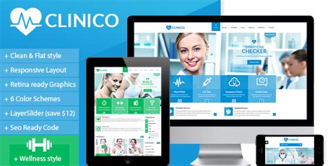 Clinico - 响应式医疗行业网站html模板 医疗手机模板