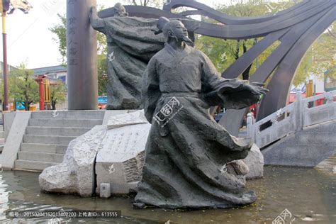 唐宋诗人杜牧人物雕塑,国内旅游景点,旅游景点,摄影,汇图网www.huitu.com