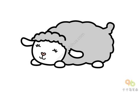 卡通趴着睡着的绵羊素材图片免费下载-千库网