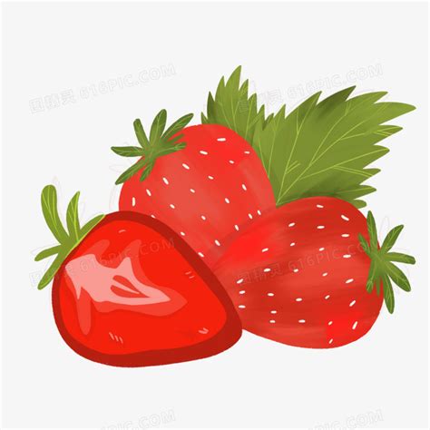 卡通可爱草莓水果元素图片免费下载_PNG素材_编号18mipq5kj_图精灵