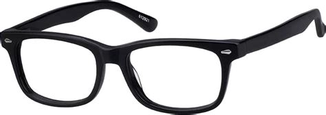 Black Classic Black Rectangle Eyeglasses & Sunglasses #6129 | Zenni ...