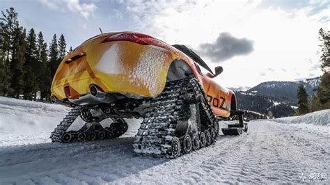 没有轮子也能雪地狂飙 日产魔改370Zki变身雪地车 | 爱活网 Evolife.cn