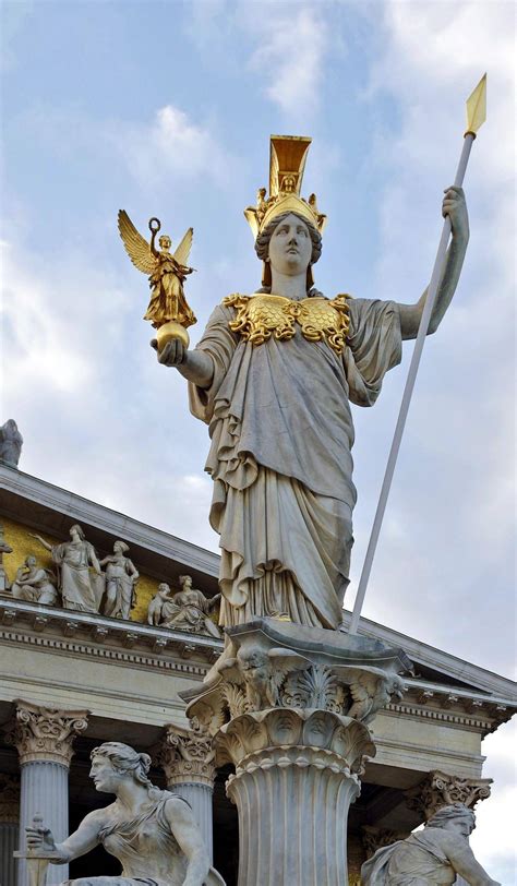 雅典娜女神雕塑高清壁纸-千叶网