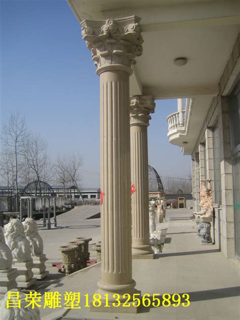 阳台柱 罗马柱 石雕柱 盘龙柱 华表 景观柱-昌荣雕塑最专业的曲阳石雕