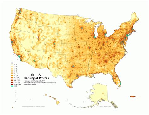 美国人口分布图图片