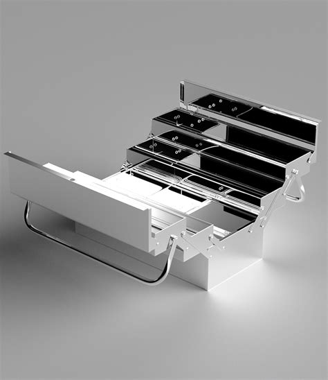 不锈钢三层折叠工具箱多功能家用大号工业级手提式铁皮五金收纳盒-阿里巴巴