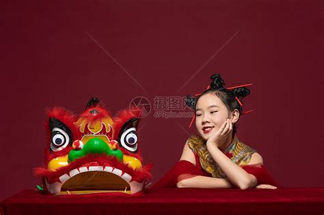 中国风潮流儿童舞狮高清图片下载-正版图片501581736-摄图网