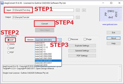 DWG DXF Converter - Convert DWG to DXF and DXF to DWG