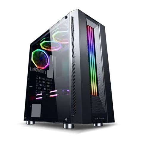 游戏风暴 魔晶(黑) 游戏机箱(RGB炫彩灯条,USB3.0机箱,对流散热,兼容 ...