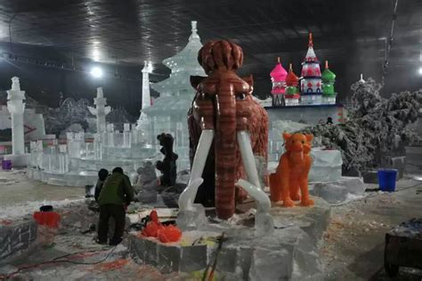 冰雕公司|冰雕制作公司|室内冰雕展_黑龙江零度景观雕塑有限公司