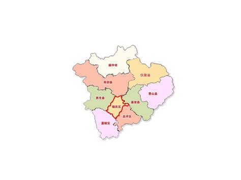 顺庆区标准地图 - 南充市地图 - 地理教师网