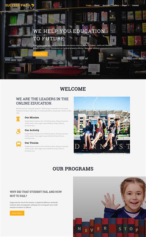 简洁的教育学术主题网站UI设计模板-Schdent - 25学堂