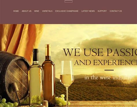 大气的葡萄酒酿制网站响应式html5模板