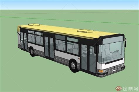 现代交通工具公交车设计su模型[原创] - SketchUp模型库 - 毕马汇 Nbimer