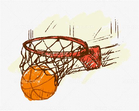 手绘涂鸦篮球框图片素材免费下载 - 觅知网