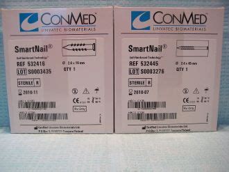 Lot of 32 ConMed SmartNail Ref 532416, 532425, 532435, 532445
