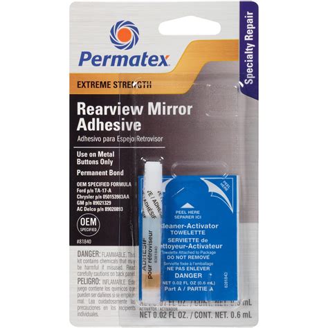 Permatex 81840 Permatex Rear View Mirror Adhesive Kits | Summit Racing