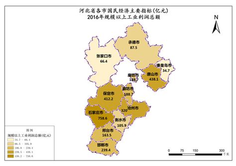 河北省2016年规模以上工业利润总额（国民经济主要指标）-免费共享数据产品-地理国情监测云平台