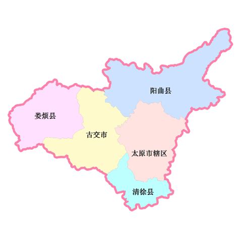 太原行政区划图图片