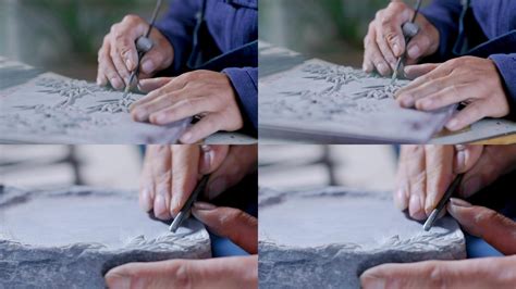 石匠匠人在雕刻石料高清图片下载-正版图片500607521-摄图网