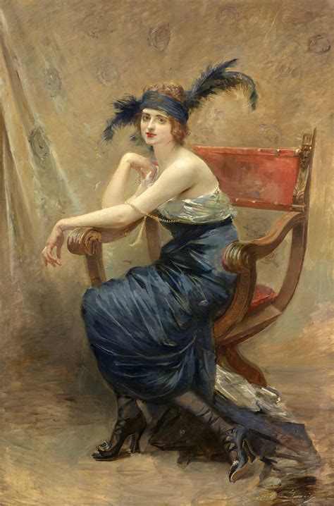 法国画家勒梅尔画中的女子风情万种，太美了！