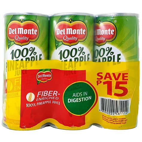 Del Monte Fiber Enrich Pineapple Juice 202 *Buy 6 SAVE P15.00 - CSI ...