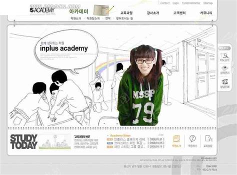 韩国大专院校网页模板PSD素材免费下载_红动中国