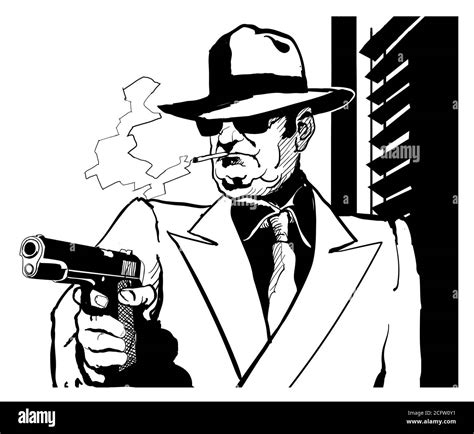 Drawing gangster mafia hi-res stock photography and images - Alamy