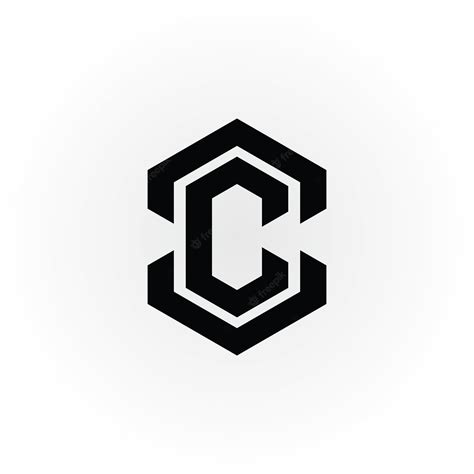 白い背景で分離された黒い色の抽象的な頭文字 sc または cs ロゴ | プレミアムベクター