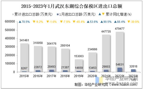 2023年1月武汉东湖综合保税区进出口总额及进出口差额统计分析_华经情报网_华经产业研究院