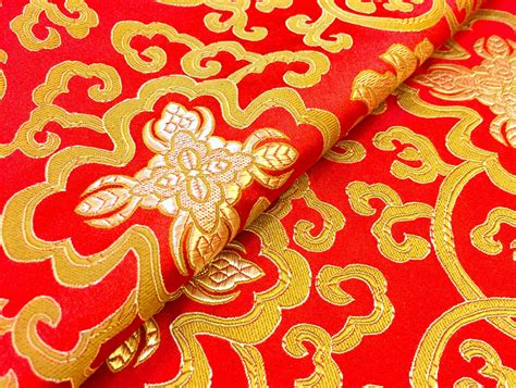 仿三五富贵花真丝织锦缎丝绸面料红木家具坐垫布仿古唐装旗袍布料-阿里巴巴