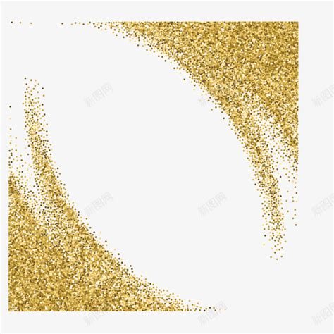 金色流沙的创意边框矢量图png图片免费下载-素材7yJqPPUeq-新图网