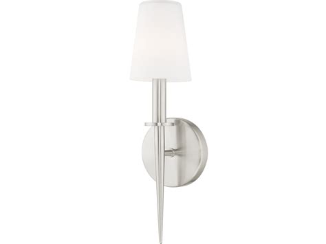 Livex Lighting Witten 14" Tall 1-Light Brushed Nickel Glass Wall Sconce ...