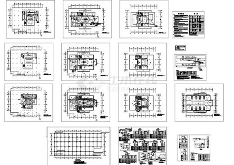 海门某俱乐部电气建筑施工设计cad图纸，共15张_土木在线