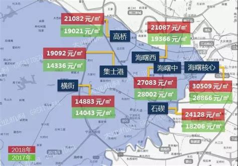 2017年上半年宁波楼市主要板块房价地图