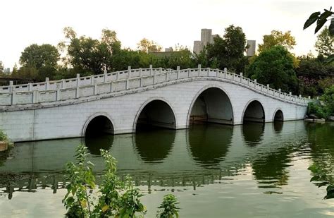 黄州区遗爱湖·霜叶松风景区五孔桥——【老百晓集桥】