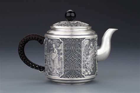 银器 银制品 银壶 纯银999 银茶具套装 银茶壶 银茶杯 高雅百福-阿里巴巴