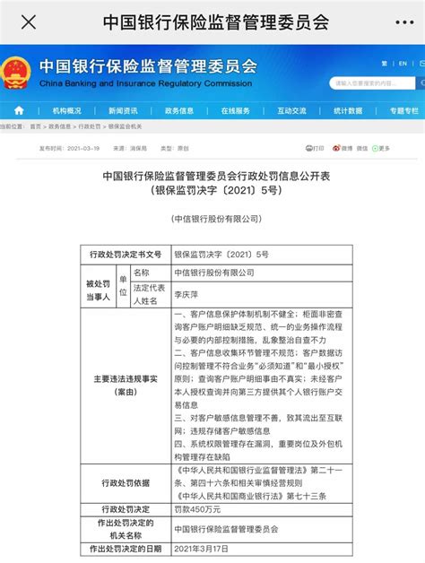 池子控诉中信银行事件调查结果出炉，后者被罚450万元_凤凰网